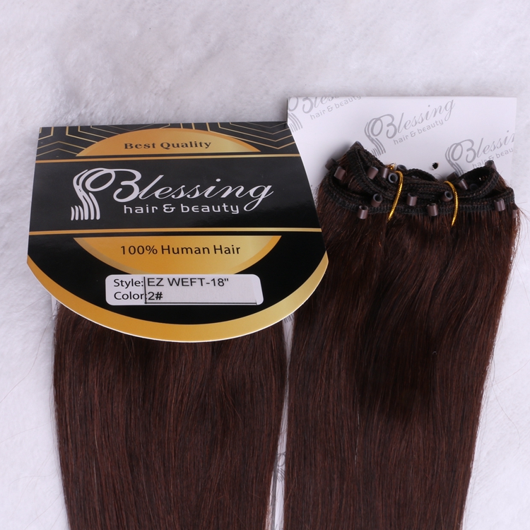 18″ Silky Straight Micro Bead EZ Weft Hair Extensions – Dark Brown #2 –  Blessing Hair and Beauty